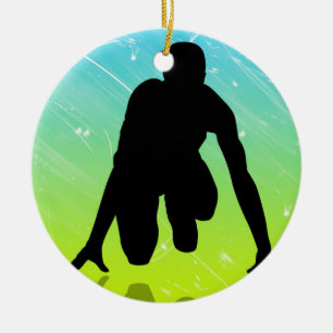 Running - Track And Field Ceramic Tree Decoration