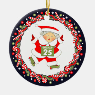 Running Track and Field Gift Ceramic Tree Decoration