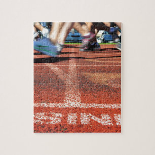 Running Track And Field Jigsaw Puzzle