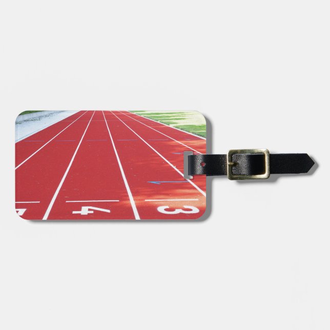 Running Track And Field Luggage Tag (Front Horizontal)
