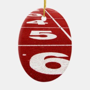 Running track ceramic tree decoration