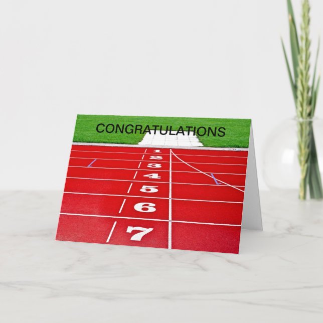 Running Track Congratulations Card (Front)
