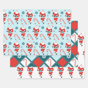 Running Track Holiday Gift Wrapping Paper Sheet