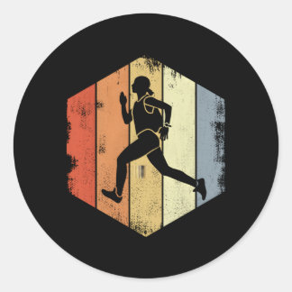 Running Triathlete Jogging Classic Round Sticker