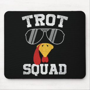 Running Turkey Sungles Trot Squad Thanksgiving Mouse Mat
