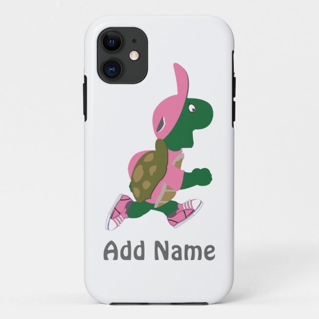 Running Turtle Personalise Case-Mate iPhone Case (Back)