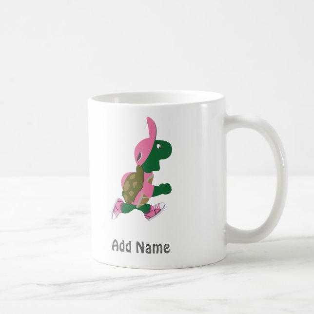 Running Turtle Personalise Coffee Mug (Right)