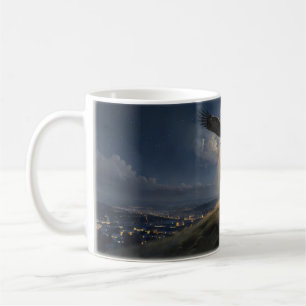 Running Up That Hill Eagle City Night Poster Coffee Mug