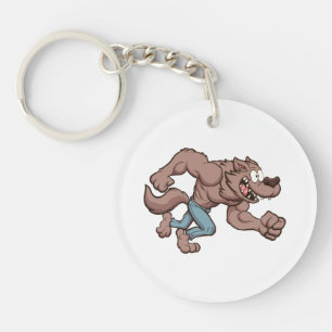 Running Werewolf Key Ring