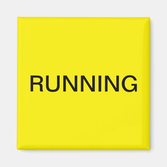 Running yellow dishwasher magnet (Front)