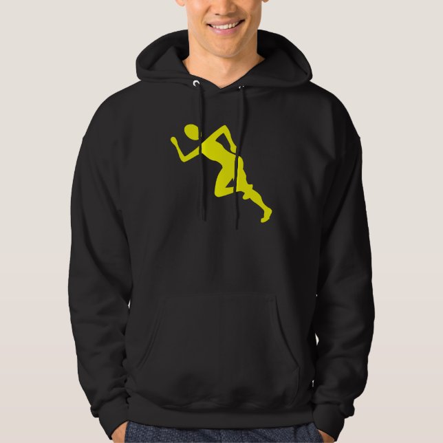 Running - Yellow Hoodie (Front)