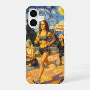 Runnung Fine Art Fitness Mashup Parody iPhone 16 Case