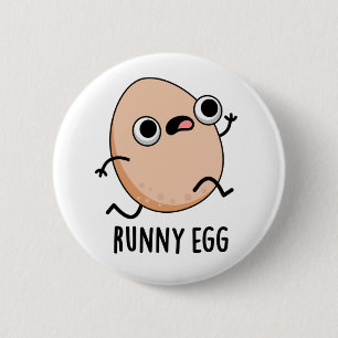 Runny Egg Funny Food Pun 6 Cm Round Badge