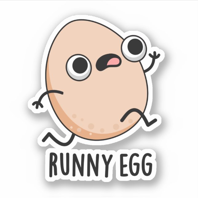 Runny Egg Funny Running Egg Pun  (Front)