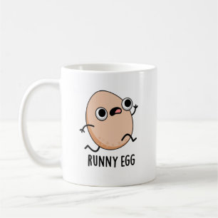 Runny Egg Funny Running Egg Pun  Coffee Mug