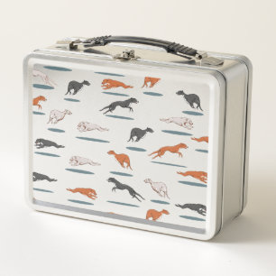 RUNNY GREY HOUND 12000 TRANS METAL LUNCH BOX