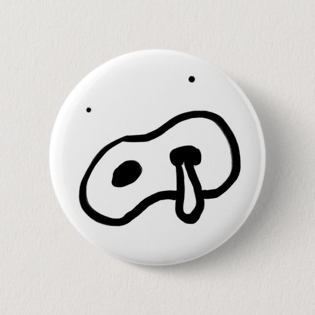 runny pig 6 cm round badge (Front)