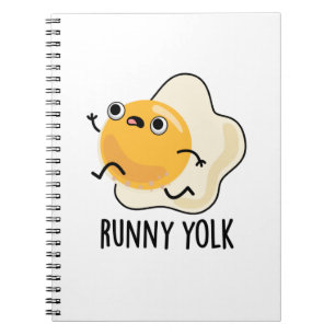 Runny Yolk Funny Food Egg Pun Notebook