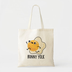 Runny Yolk Funny Food Egg Pun Tote Bag