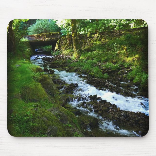Runoff from Wahkeena Falls, Oregon Mouse Mat (Front)