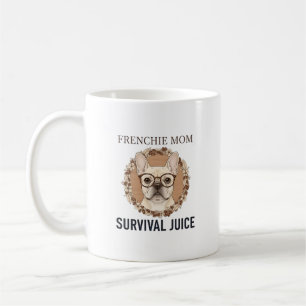 Runs on Coffee and Frenchie Chaos Funny Dog Design Mug