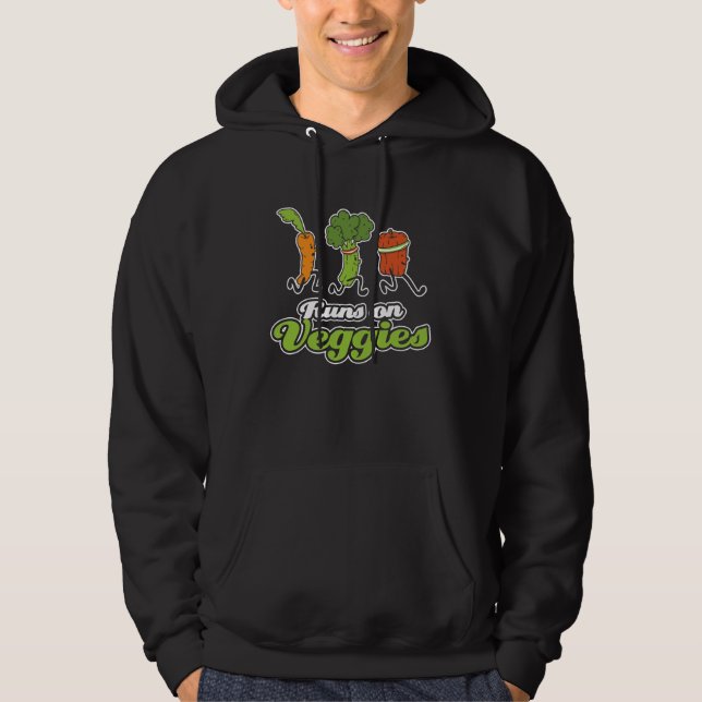 Runs on Veggies Hoodie (Front)