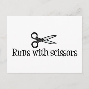 Runs With Scissors Postcard
