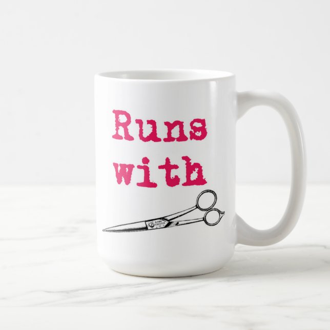Runs With Shears Hair Stylist Mug (Right)