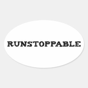 Runstoppable Oval Sticker