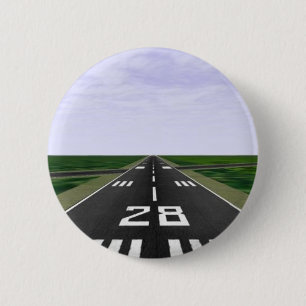 Runway 6 Cm Round Badge