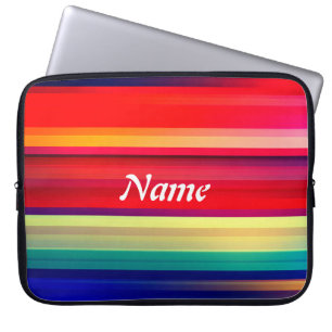 Runway Rainbow Personalise Name or Initials Laptop Sleeve
