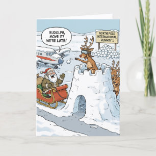Runway Rudolph Holiday Card