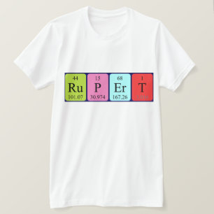 Rupert periodic table name shirt