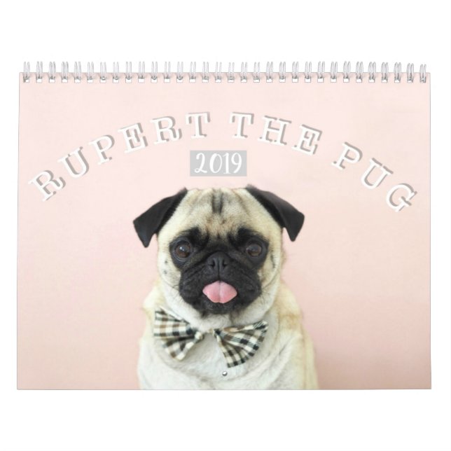 Rupert The Pug 2019 Wall Calendar (Cover)