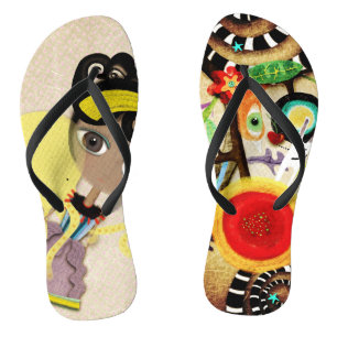 Rupydetequila Shoe Original Illustrations Flip Flops