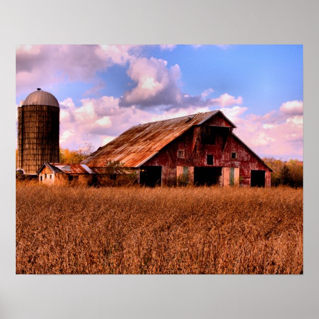 Rural America Barn Scene Poster (Front)
