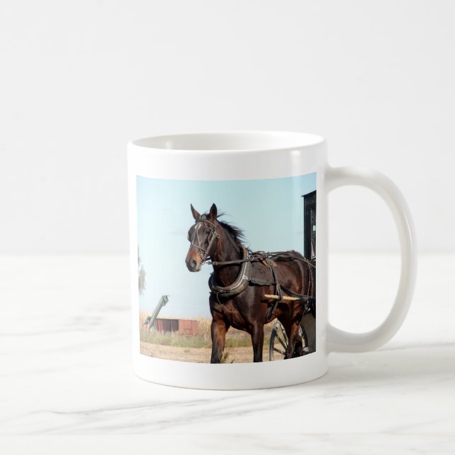 Rural Amish Horse and Buggy Coffee Mug (Right)