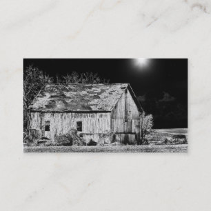 Rural Barn at night Business Card