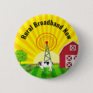 Rural Broadband Now 6 Cm Round Badge