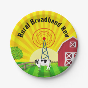 Rural Broadband Now Paper Plate
