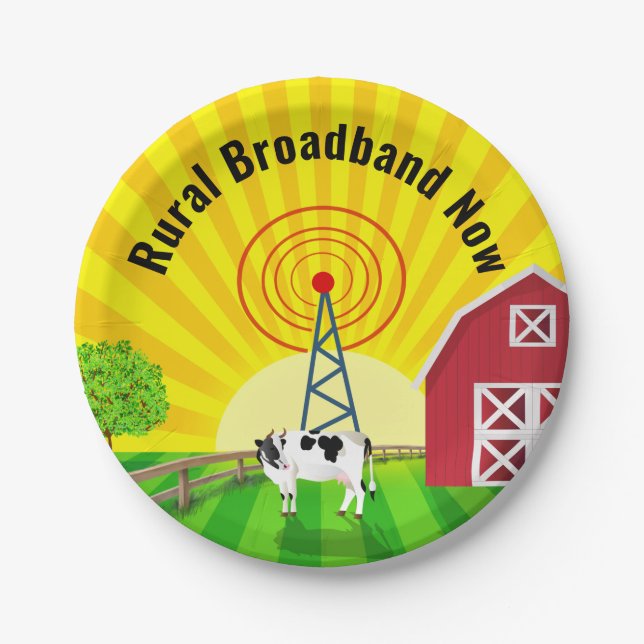 Rural Broadband Now Paper Plate (Front)
