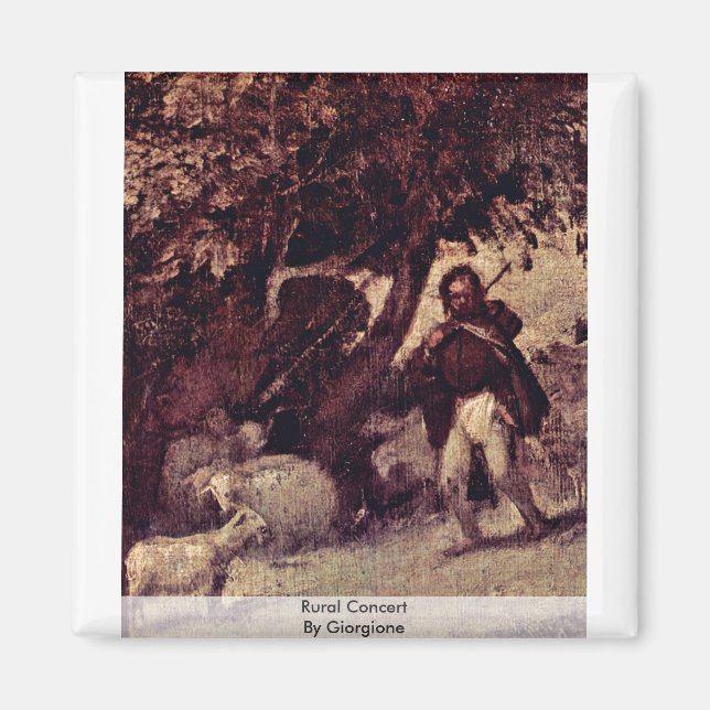 Rural Concert  By Giorgione Magnet (Front)