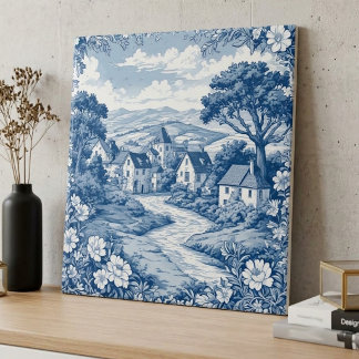 Rural Country Aqueduct Floral Passage Bucolic Life Tile