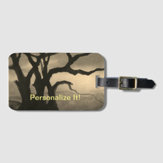 Rural country landscape luggage tag
