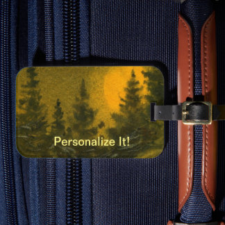 Rural country landscape luggage tag