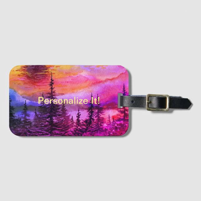 Rural country landscape luggage tag (Front Horizontal)
