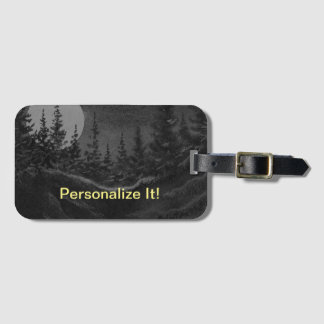 Rural country landscape luggage tag