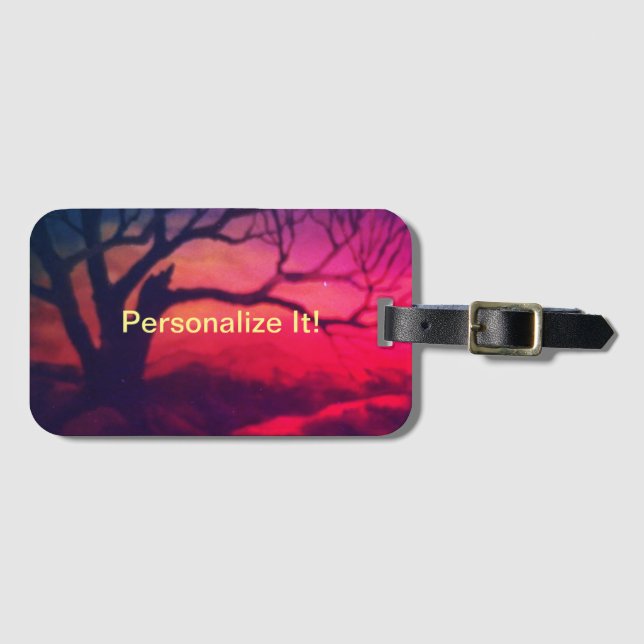 Rural country landscape luggage tag (Front Horizontal)