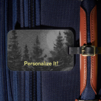 Rural country landscape luggage tag