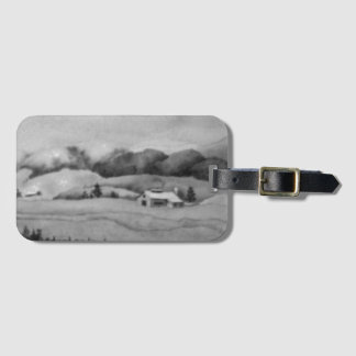 Rural country landscape luggage tag